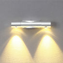 LED Adjustable Dual-head Rotatable Aluminum Wall Lamp Bedroom Bedside Living Room Corridor Lamps Spotlights Decor Ambient Lamps