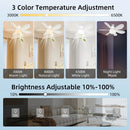 Remote Control LED Ceiling Fan Light 3-Speed Adjust E27 Multifunction Electric Fan Light for Home Kitchen Dimmable Led Fan Lamp