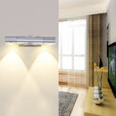 LED Adjustable Dual-head Rotatable Aluminum Wall Lamp Bedroom Bedside Living Room Corridor Lamps Spotlights Decor Ambient Lamps