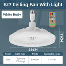 Remote Control LED Ceiling Fan Light 3-Speed Adjust E27 Multifunction Electric Fan Light for Home Kitchen Dimmable Led Fan Lamp
