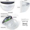 LED Solar Fence Lamp Outdoor Waterproof Wall Lights Corrugated Lights for Fence Terrace Garden Path Decorative Light Warm White