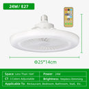 Remote Control LED Ceiling Fan Light 3-Speed Adjust E27 Multifunction Electric Fan Light for Home Kitchen Dimmable Led Fan Lamp